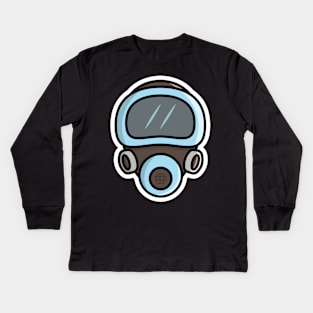 Full Face Gas Mask Sticker vector illustration. People safety objects icon concept. Full face respirator mask for smoke protection sticker design logo. Kids Long Sleeve T-Shirt